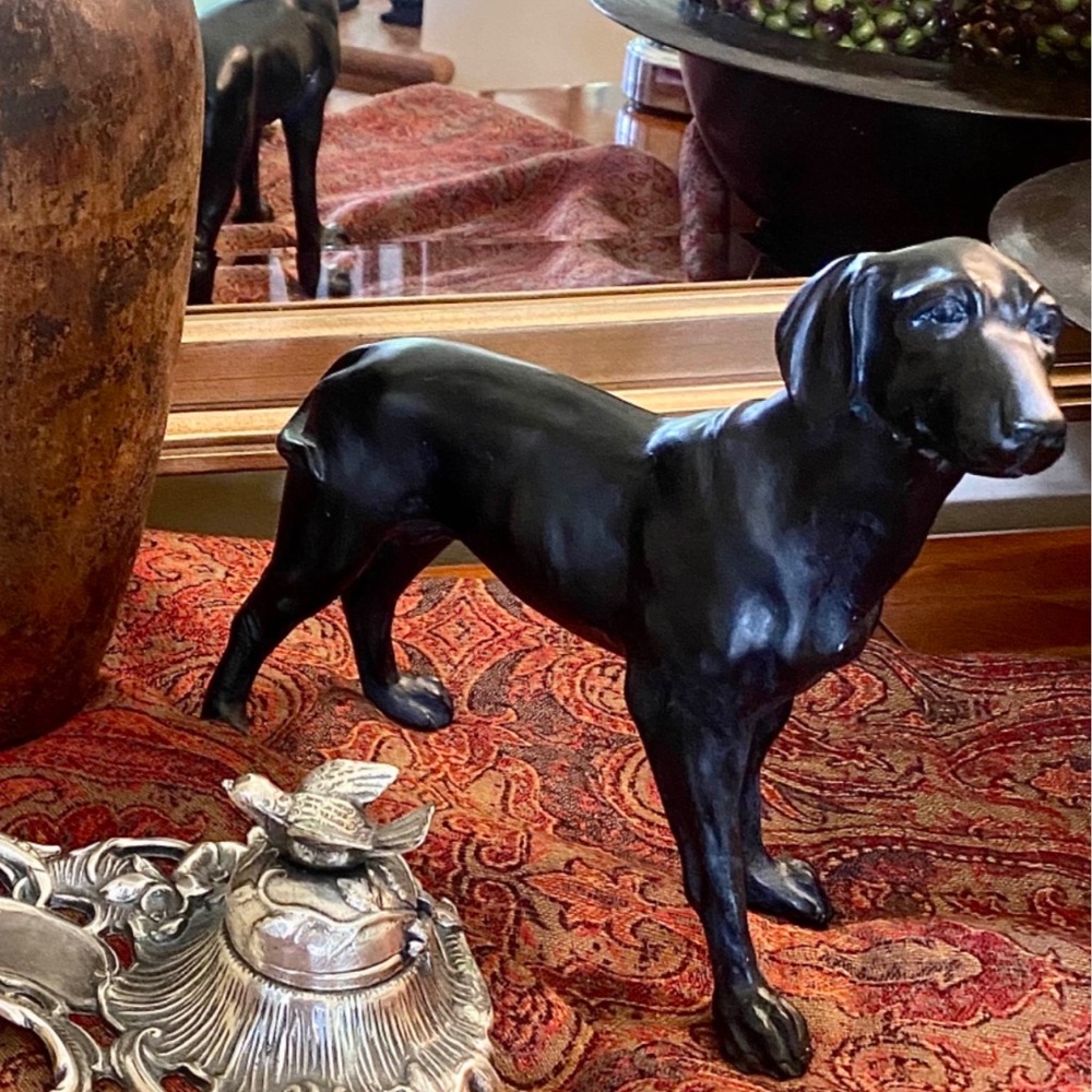 *SOLD* Resin Doberman Pinscher Or Labrador Sculpture Figurine